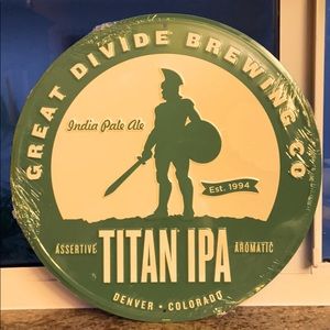 Titan IPA Spartan Logo Tin Metal Beer Sign